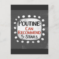 Poutine Review 5 étoiles Carte postale