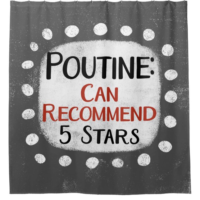 Poutine Review 5 Stars Duschvorhang (Vorderseite)