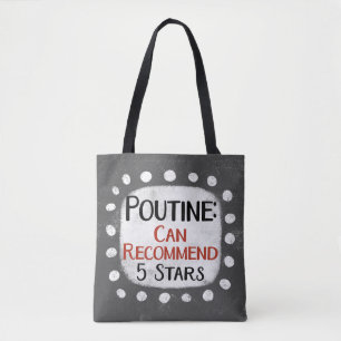 Poutine Review 5 Stars Tote Bag Tasche