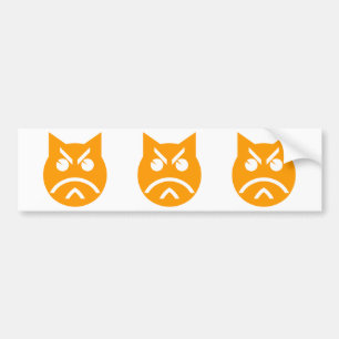 Pouting Emoji Cat Autoaufkleber
