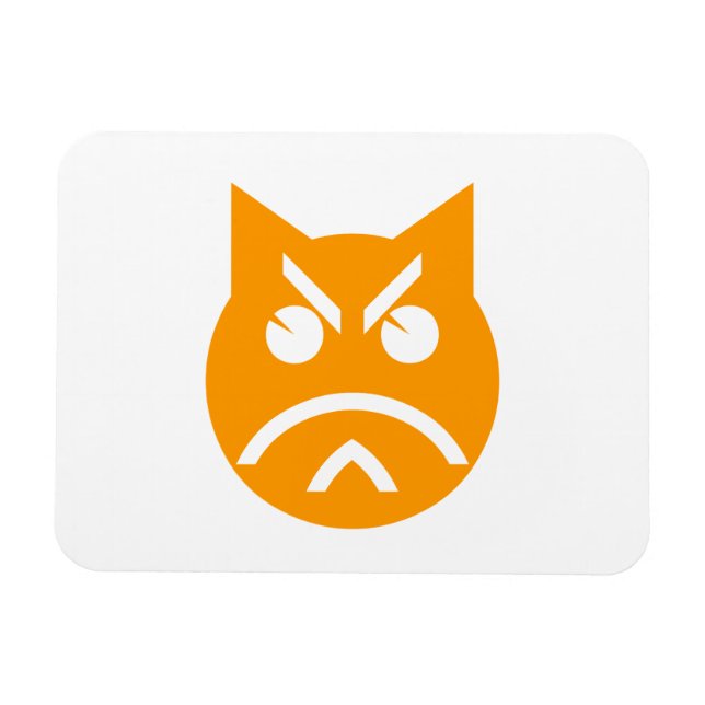 Pouting Emoji Cat Magnet (Horizontal)