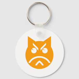 Pouting Emoji Cat Schlüsselanhänger