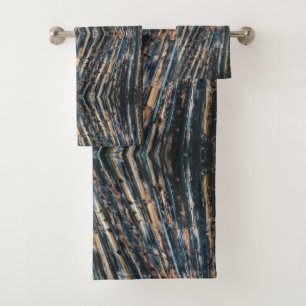 Poutres en bois bleues et brunes Photo Perspective