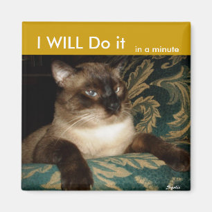 Pouty Siamese Cat Kühlschrankmagnet