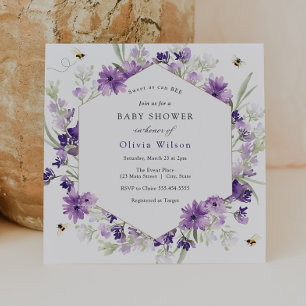 Pouvez-vous être Lavender Baby shower Invitation