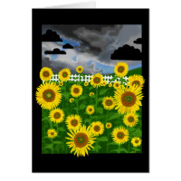 Pouvoir des fleurs ~Sunflower~ Carte de note blanc
