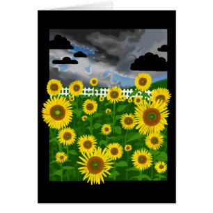 Pouvoir des fleurs ~Sunflower~ Carte de note blanc