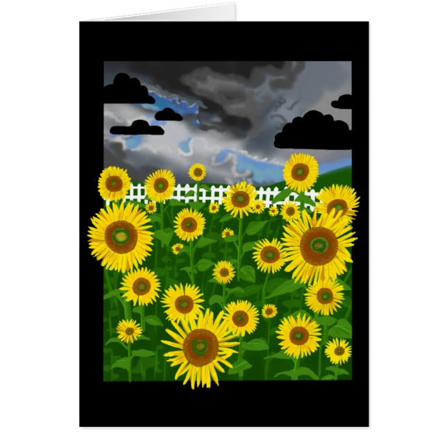 Pouvoir des fleurs ~Sunflower~ Carte de note blanc (Devant)