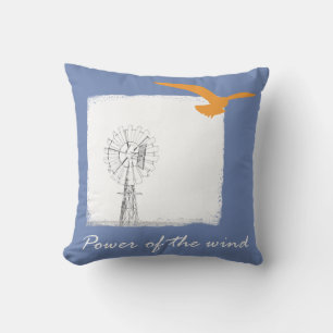 Pouvoir du vent Coussin de lancer