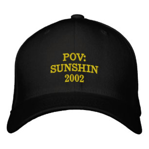 POV SUNSHIN 2002 Bestickte schwarze Kappe