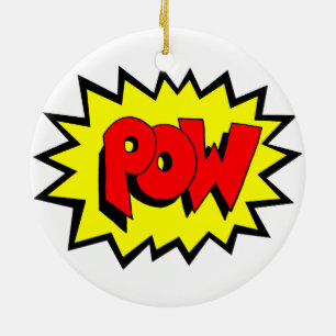 POW - Comic Buch Pop Kunst Keramik Ornament