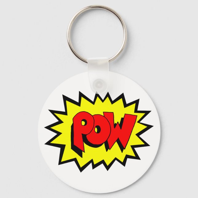 POW - Comic Buch Pop Kunst Schlüsselanhänger (Vorderseite)