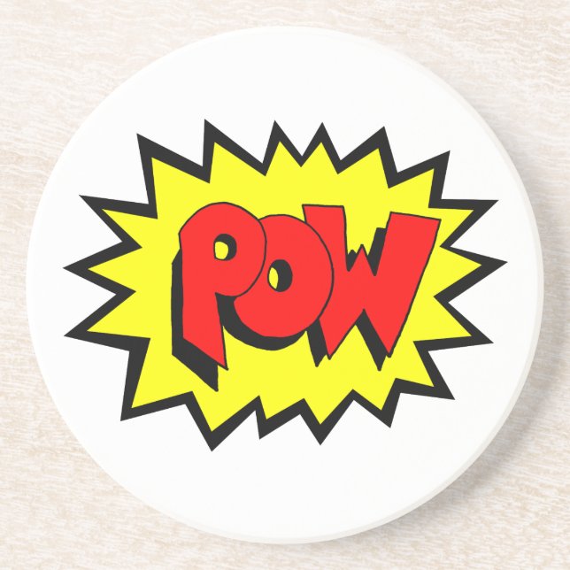 POW - Comic Buch Pop Kunst Untersetzer (Vorne)