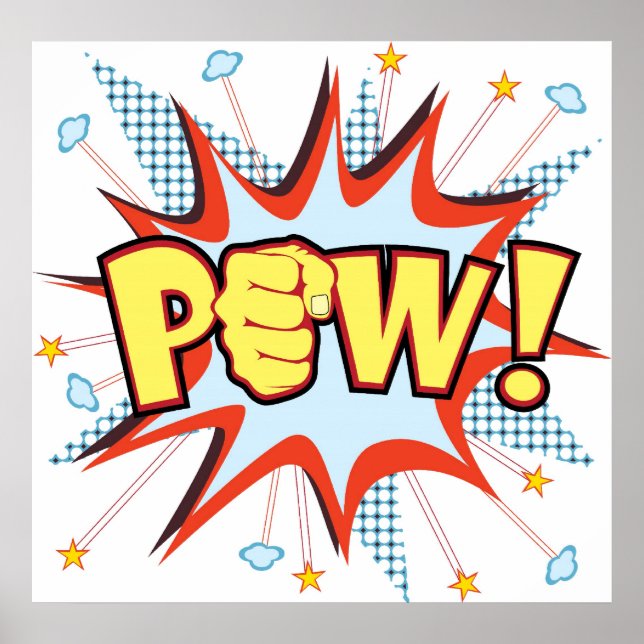 pow Comic buchstäbliche Explosion Poster (Vorne)