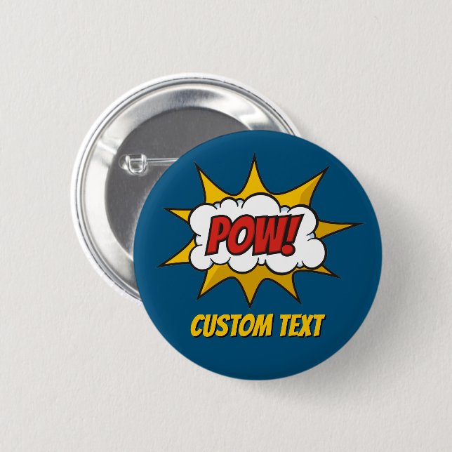 Pow Comic Sound Effect Button (Vorne & Hinten)