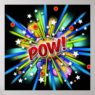 POW! Explosionsdruck Poster