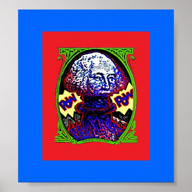 POW! Geld bläst POSTER schwarz-blau (Vorne)