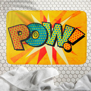 POW Lustige Retro-Comic-Book-Pop-Art Badematte