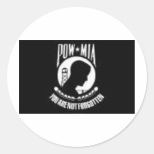 POW-MIA FLAG RUNDER AUFKLEBER