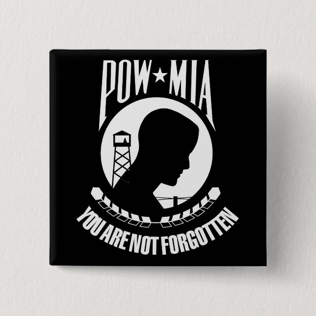 POW-MIA-Flagge Button (Vorderseite)