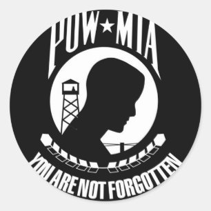 POW-MIA-Flagge Runder Aufkleber