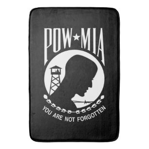POW-MIA-Flagge: Vermisste Soldaten des Vietnamkrie Badematte
