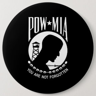 POW-MIA-Flagge: Vermisste Soldaten des Vietnamkrie Button