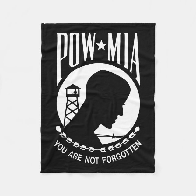 POW-MIA-Flagge: Vermisste Soldaten des Vietnamkrie Fleecedecke (Vorderseite)