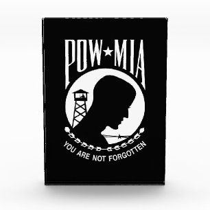 POW-MIA-Flagge: Vermisste Soldaten des Vietnamkrie Fotoblock