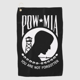 POW-MIA-Flagge: Vermisste Soldaten des Vietnamkrie Golfhandtuch