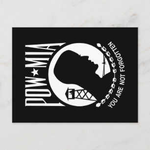 POW-MIA-Flagge: Vermisste Soldaten des Vietnamkrie Postkarte
