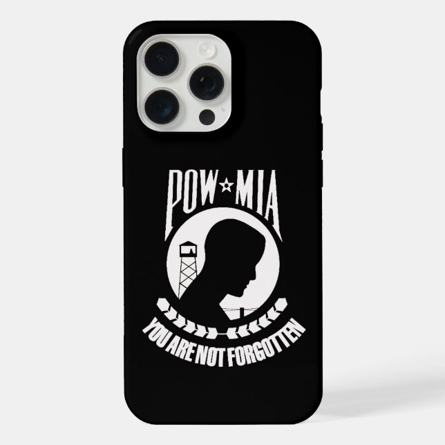 POW MIA iPhone 15 Pro Max Hülle (Rückseite)