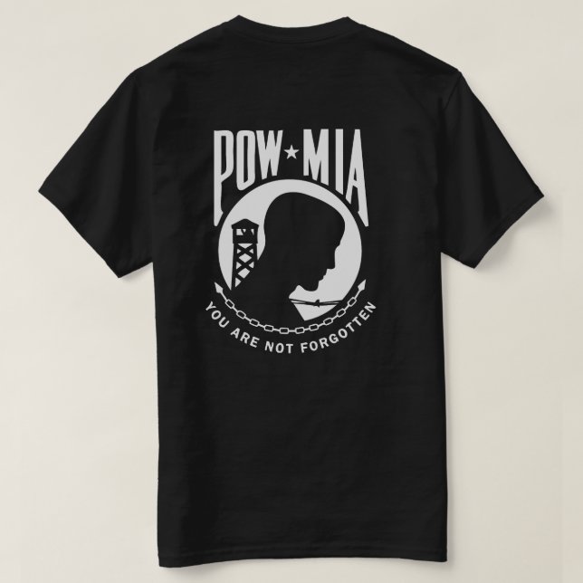 POW MIA Mens T-shirt noir 2 (Design dos)