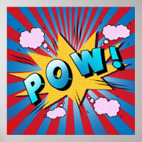 Pow Pop Art Comic Typografie
