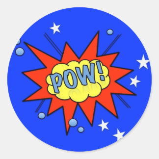 POW! RUNDER AUFKLEBER