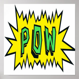 POW  Superhero Comic Books Poster