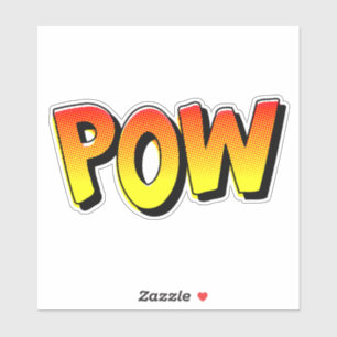POW-Typografie Comic Pop Art Aufkleber