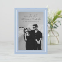 Powder Blue Bold Border Foto Moderne Hochzeit
