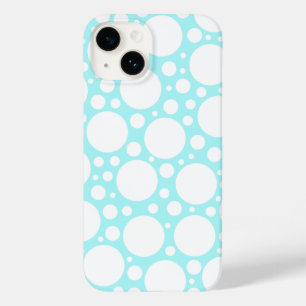 Powder Blue Polka Dot Case-Mate iPhone 14 Hülle