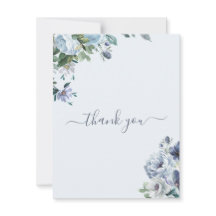 Powder Blue Wedding Danke Karte