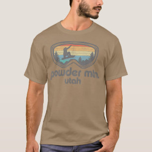 Powder Mountain Utah Snowboard Retro Gift Idea T-Shirt