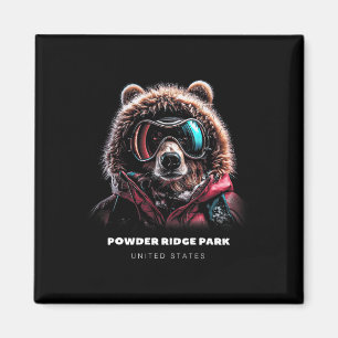 Powder Ridge Park Vereinigte Staaten Skifahren Ski Magnet