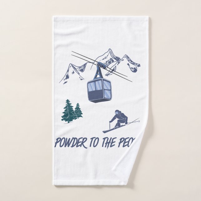Powder to the People Station de ski (Serviette à main)