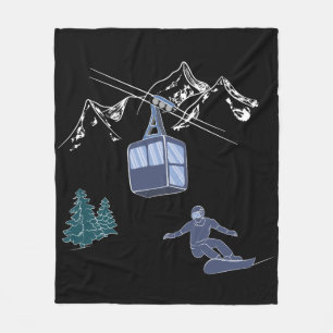 Powder zum People Snowboarder Ski Resort Fleecedecke