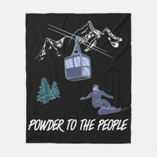 Powder zum People Snowboarder Ski Resort Fleecedecke