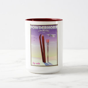 Powderhorn Colorado Reiseplakat Zweifarbige Tasse