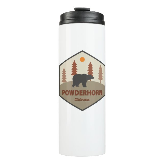 Powderhorn Wilderness Colorado Bear Thermosbecher (Vorderseite)