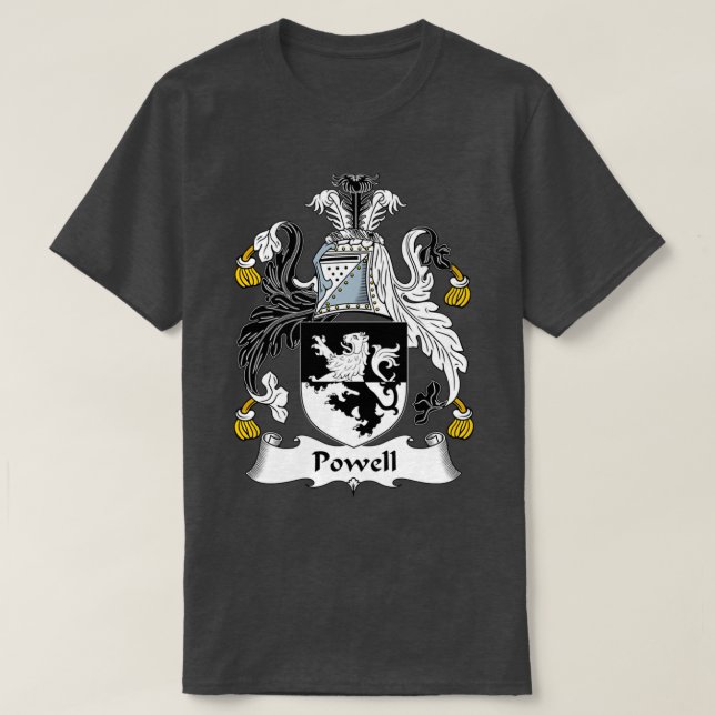 Powell Coat of Arms Familienwappen T-Shirt (Design vorne)
