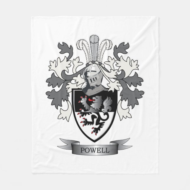 Powell-Familienwappen-Wappen Fleecedecke (Vorderseite)