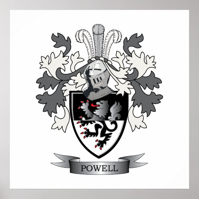 Powell-Familienwappen-Wappen Poster (Vorne)